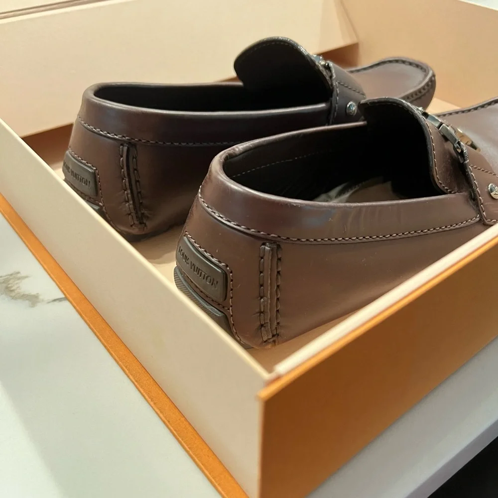 AUTHENTIC LOUIS VUITTON MEN LOAFERS SHOE - Picture 8 of 12
